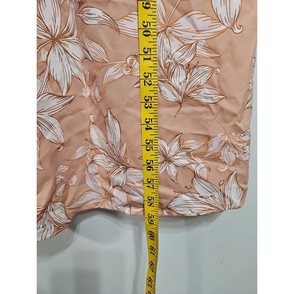 Land of the Free Maxi Dress Smocked Smocked Back Floral Tan Linen Bustier NWT - Picture 5 of 7